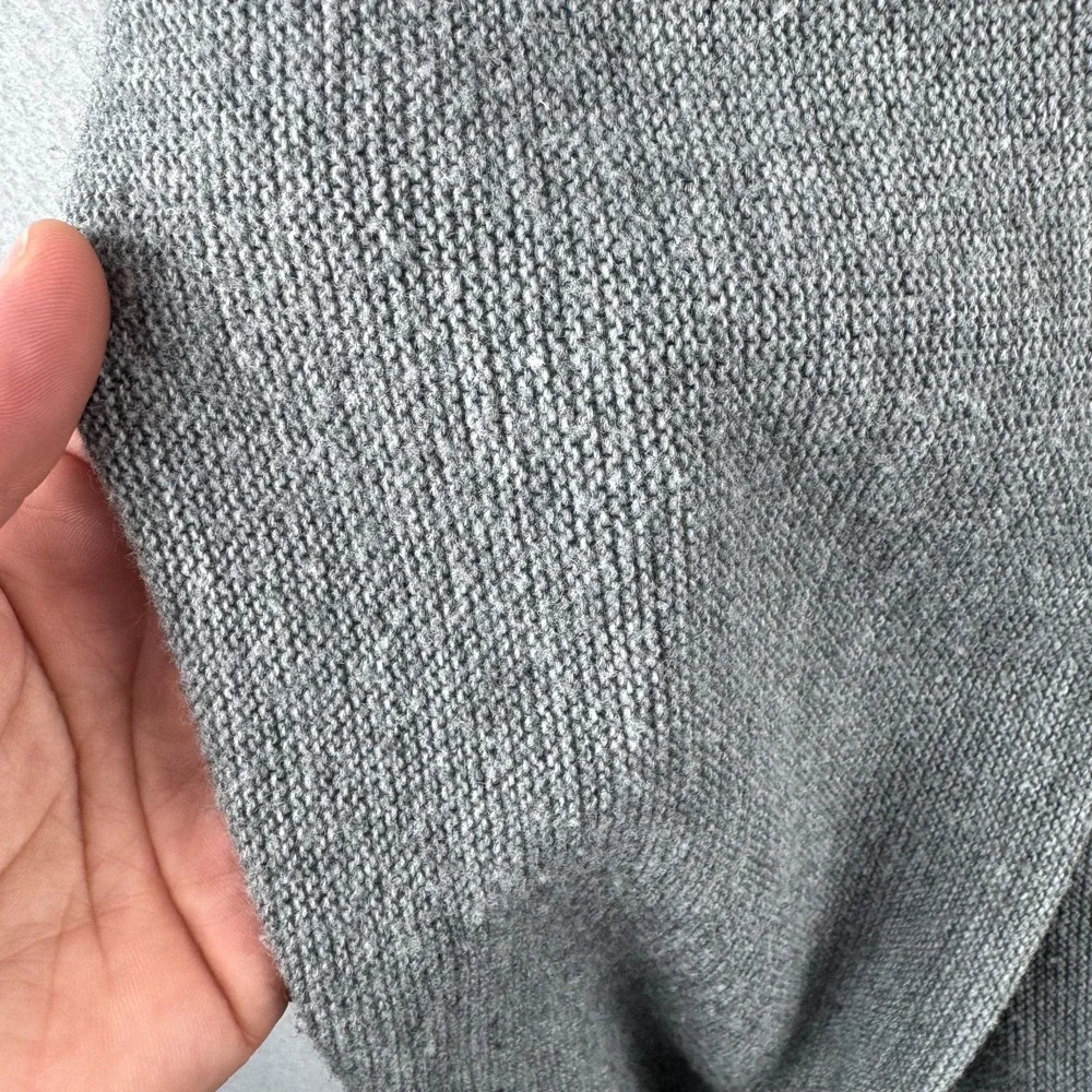 Vintage Izod Cardigan Sweater Mens Large Gray Acrylic Button Up 80s Made in USA